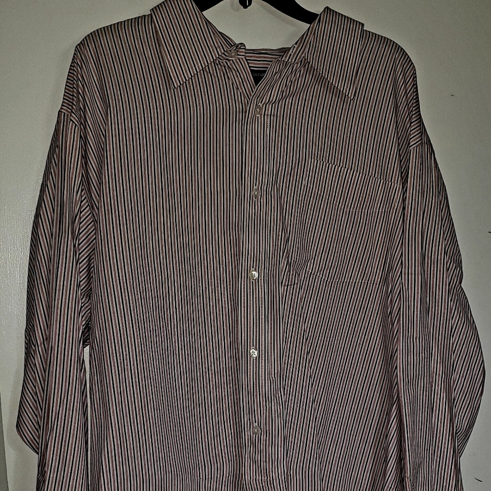 Pink and white button down shirt